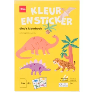 Kleurboek met stickers dinos 3+
